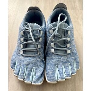 Peluvia Womens Blue Knit Five Finger Toe Running Shoes sz 9.5